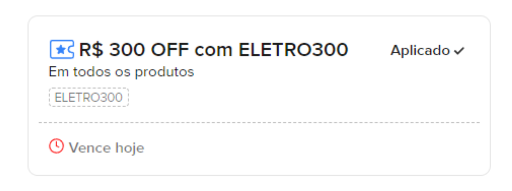 Cupom Mercado Livre R 300 OFF em compras acima de R 2 999 Válido