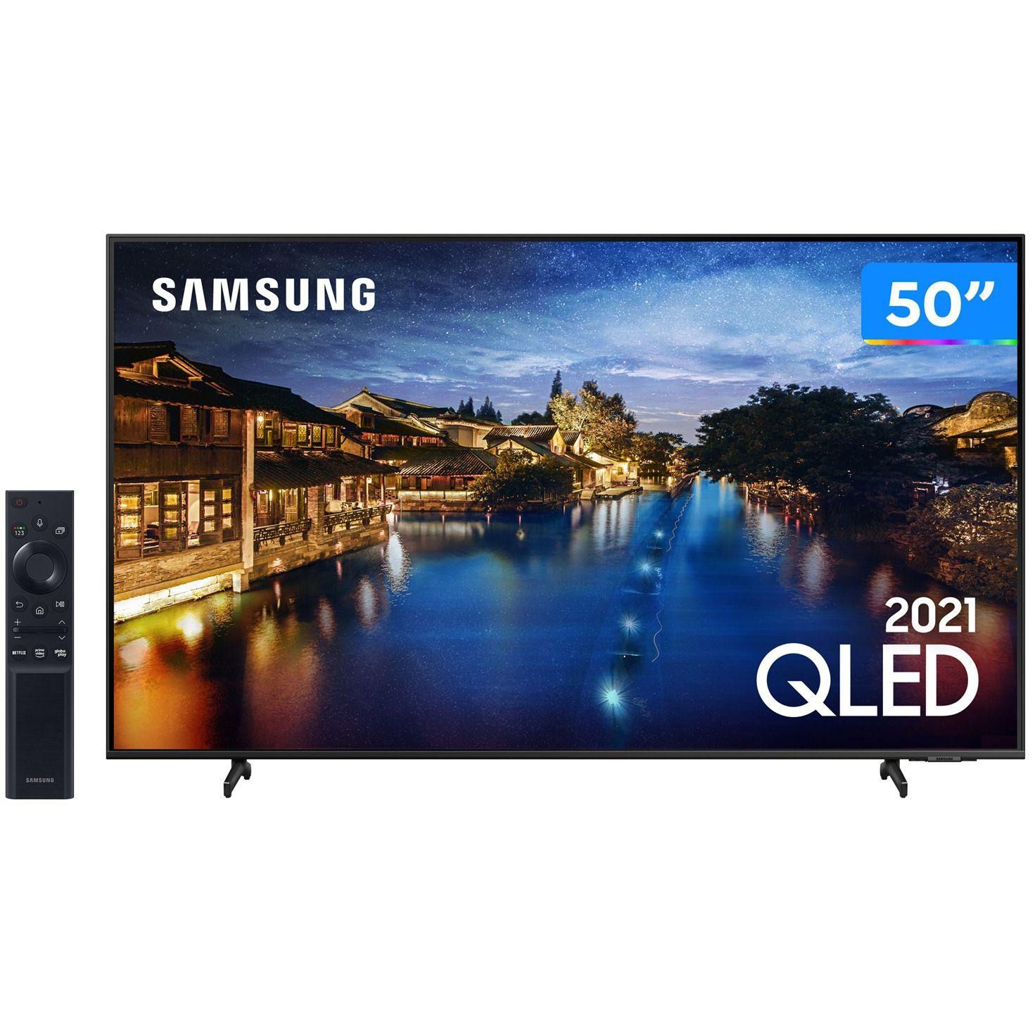 Smart TV 4K QLED 50 Samsung QN50Q60AAGXZD Wi Fi Bluetooth HDR 3 HDMI