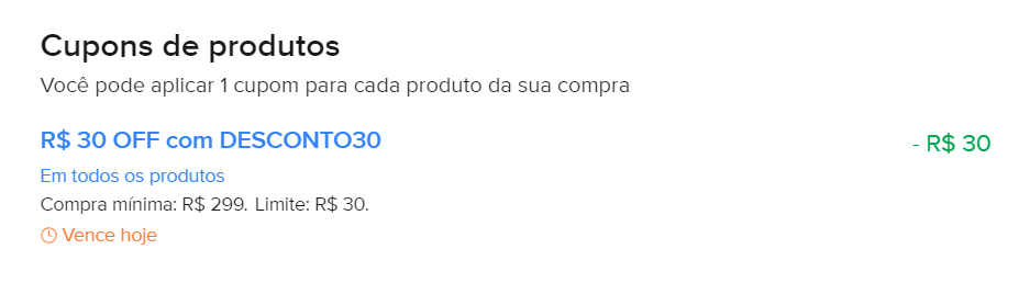 Cupom Mercado Livre R 30 OFF Em Compras A Partir De R 299