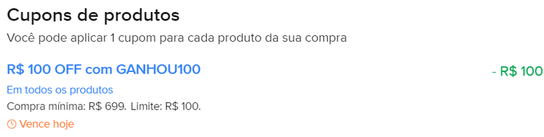 Cupom Mercado Livre R Off Em Compras A Partir De R