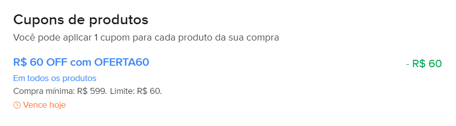 Cupom Mercado Livre R Off Em Compras A Partir De R