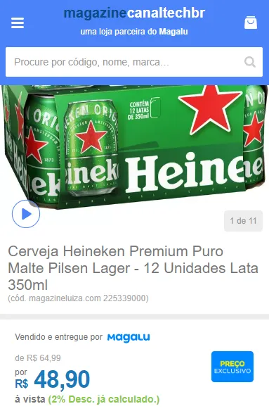 Cerveja Heineken Premium Puro Malte Pilsen Lager 12 Unidades Lata