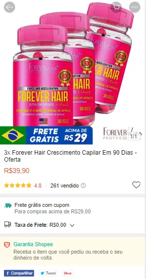 X Forever Hair Crescimento Capilar Dias Canaltech Ofertas