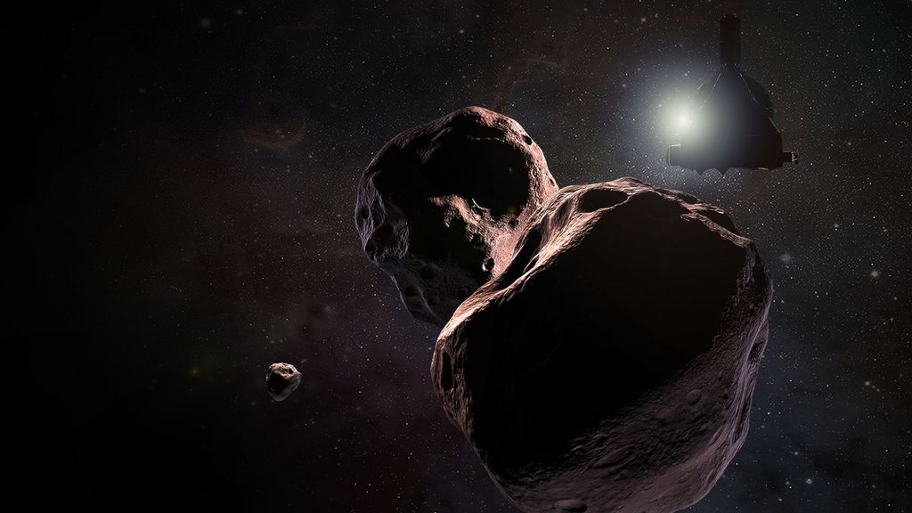Arte mostra a New Horizons pertinho de Ultima Thule (Imagem: NASA)