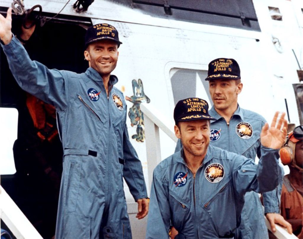 Os astronautas da Apollo 13: Fred Haise, Jim Lovell e John Swigert (Foto: NASA)