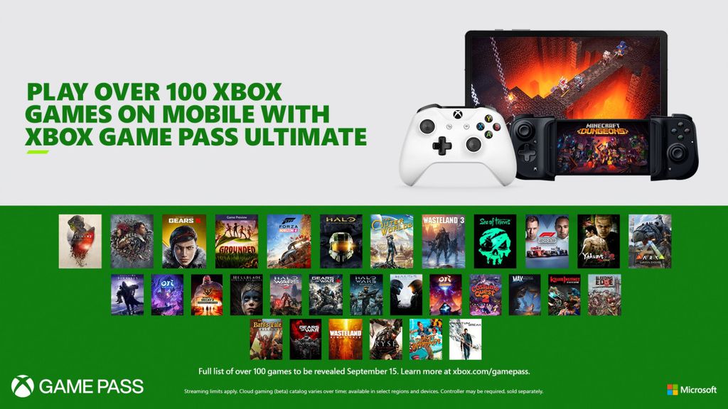Xbox Game Pass Ultimate terá streaming de jogos xCloud em setembro –  Tecnoblog