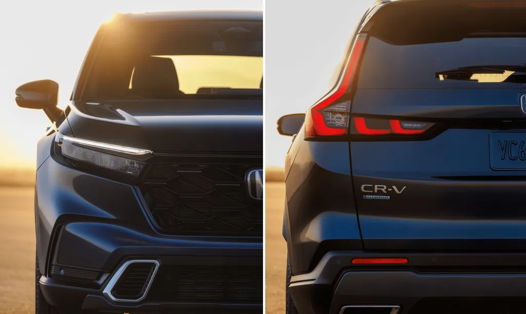 Imagens oficiais mostram parcialmente frente e traseira do novo Honda CR-V (Imagem: Divulgação/Honda)