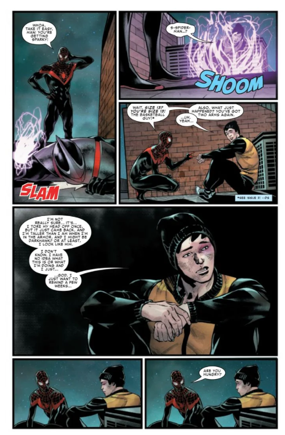 Marvel destaca retorno de Darkhawk com poderes que surpreendem Miles Morales