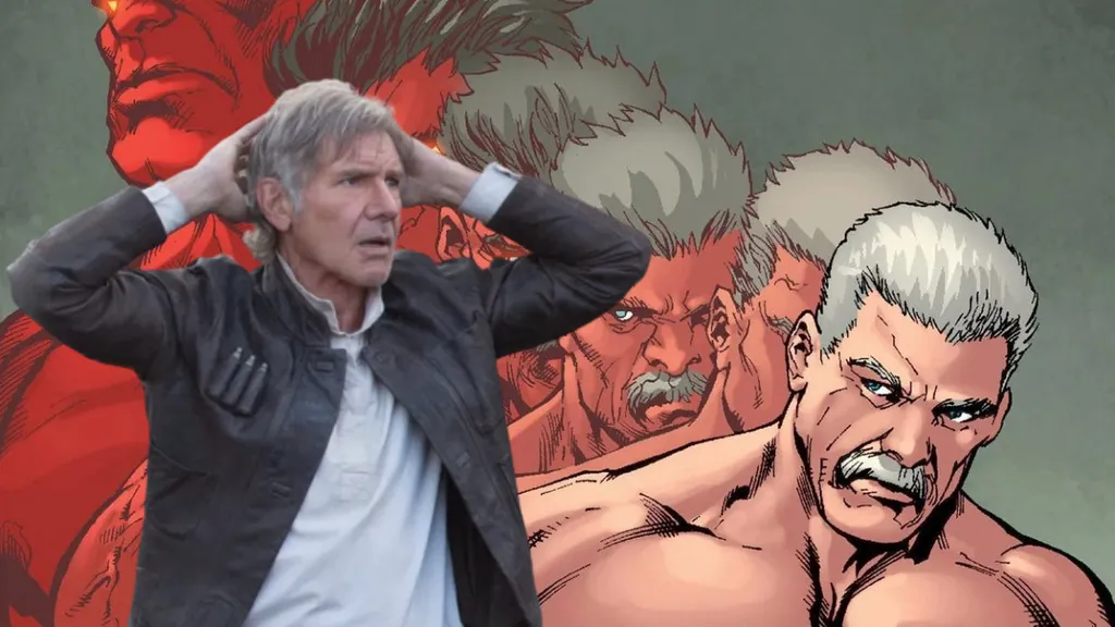 Será que vamos ver Harrison Ford virar o Hulk Vermelho no filme? (Imagem: Reprodução, Marvel Comics, Lucasfilm)