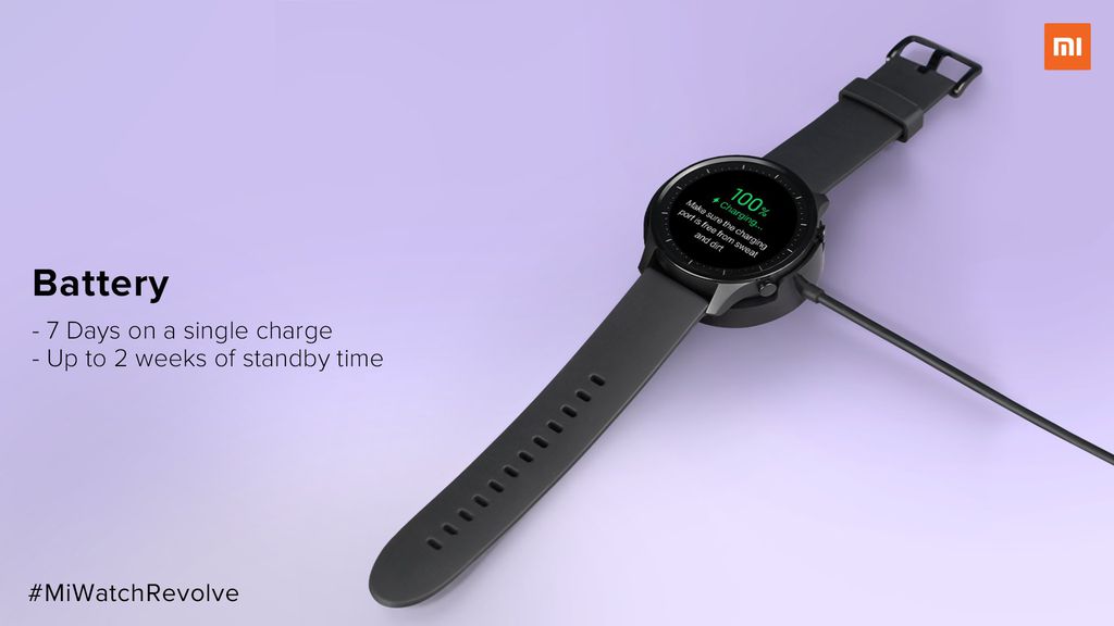 "Berço" magnético recarrega o relógio (imagem: Xiaomi)