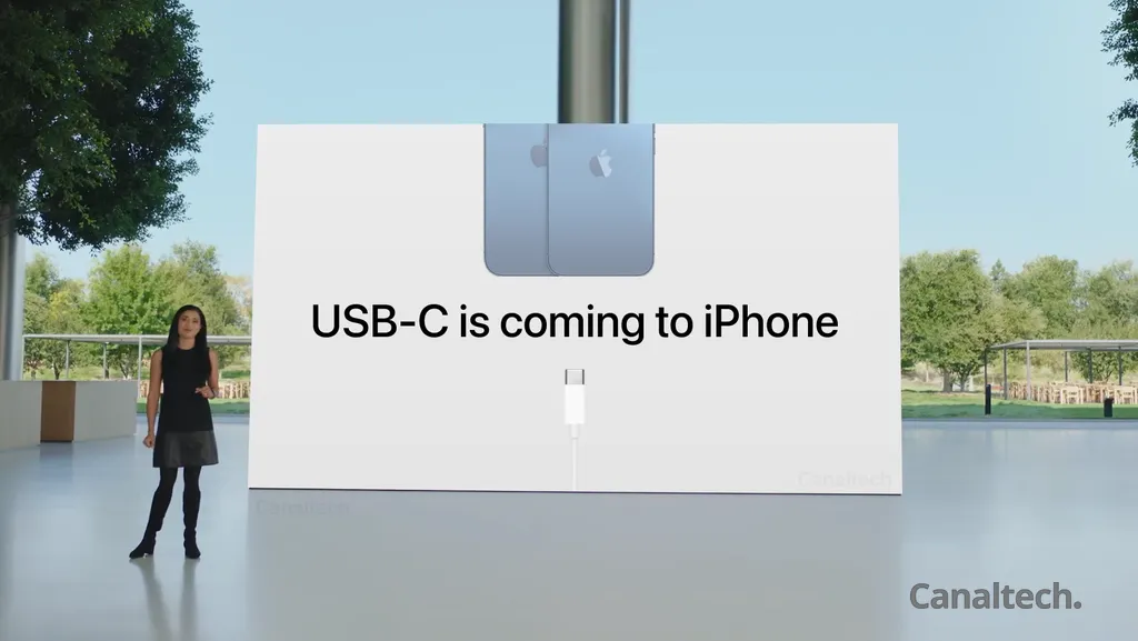 Com nova lei da União Europeia, Apple será obrigada a anunciar iPhone de 2024 com USB-C (Imagem: Victor Carvalho/Canaltech)