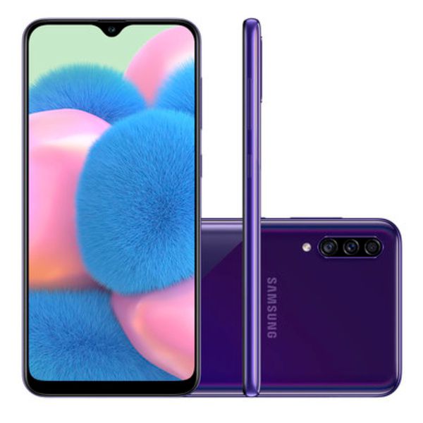 Smartphone Samsung Galaxy A30s 64GB Violeta 4G Tela 6.4" Câmera Tripla 25MP Selfie 16MP Dual Chip Android 9.0 [NO BOLETO]