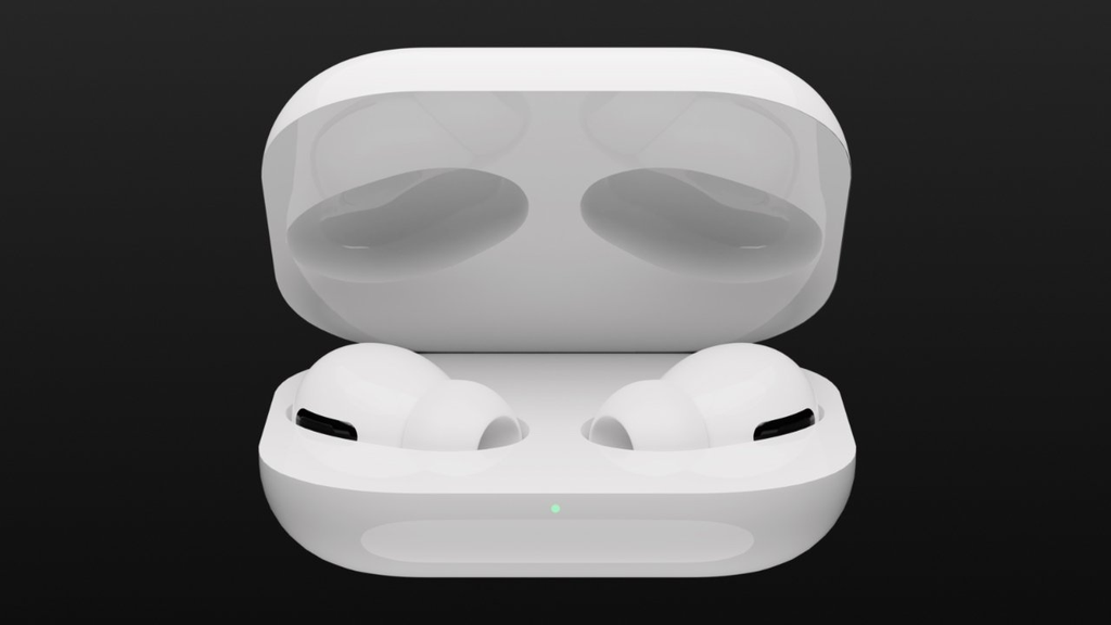 Conceito imagina AirPods Pro 2 sem hastes e com estojo compacto (Imagem: Reprodução/AppleInsider)