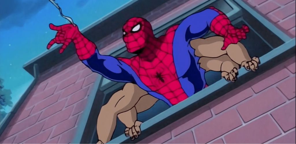 Ignore os braços extra do Homem-Aranha e se concentre na teia (Imagem: Reprodução/Fox Kids)