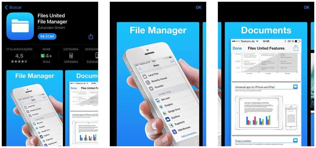 Utilize o Files United para gerenciar seus arquivos em nuvem  (Captura de tela: Thiago Furquim/Canaltech)