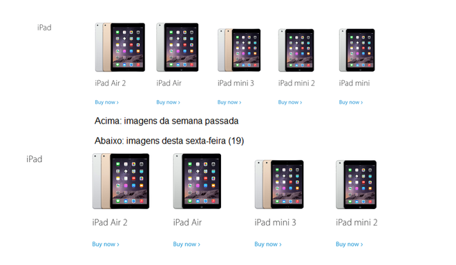 iPad mini sumiu iPad mini sumiu