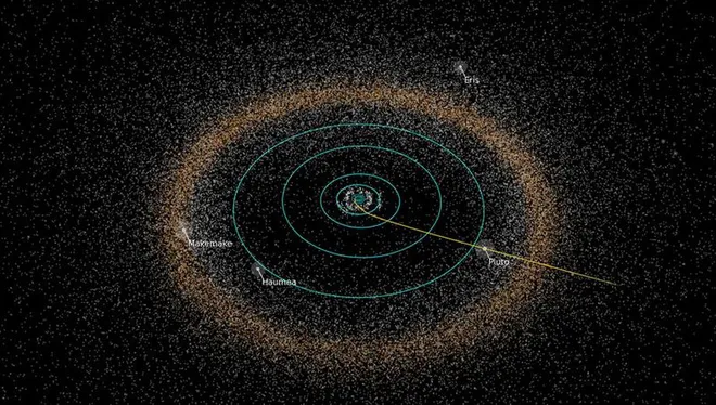 Ilustração do Cinturão de Kuiper (Imagem: Reprodução/NASA)