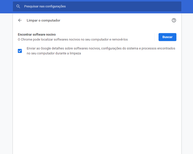 O Google Cleanup Tool não precisa de instalação (Captura de tela: Ariane Velasco)