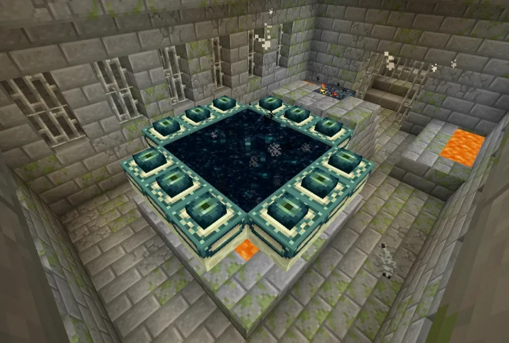 Crie o portal do fim para acessar a dimensão vazia do Minecraft (Imagem: Fandom/Minecraft)
