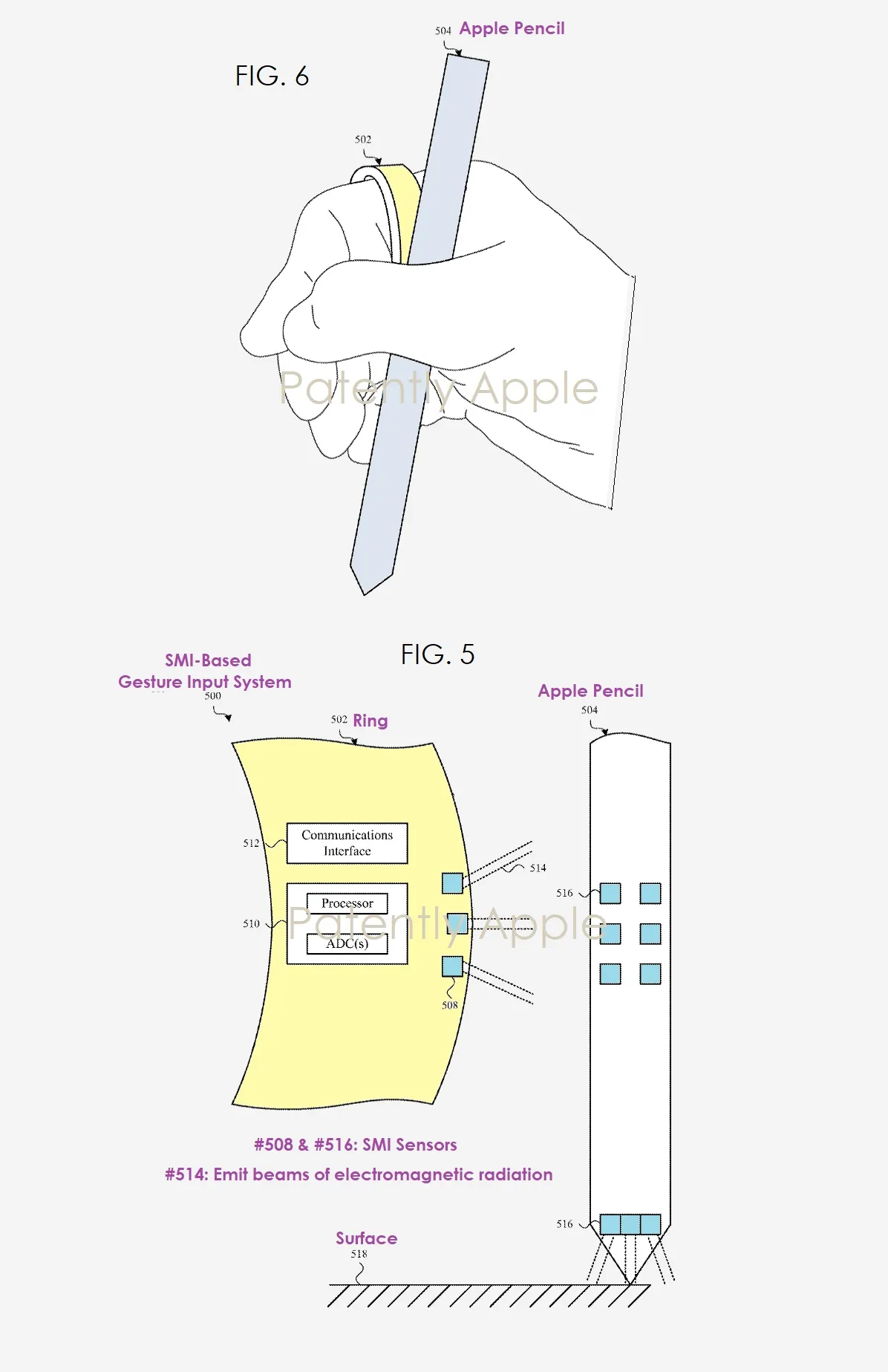 Acessório deverá funcionar em conjunto com a Apple Pencil ou com o headset VR (Imagem: Patently Apple)