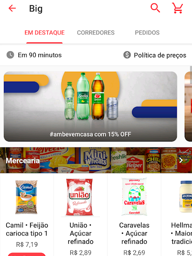 Comece a escolher seus produtos (Imagem: André Magalhães/Captura de tela)