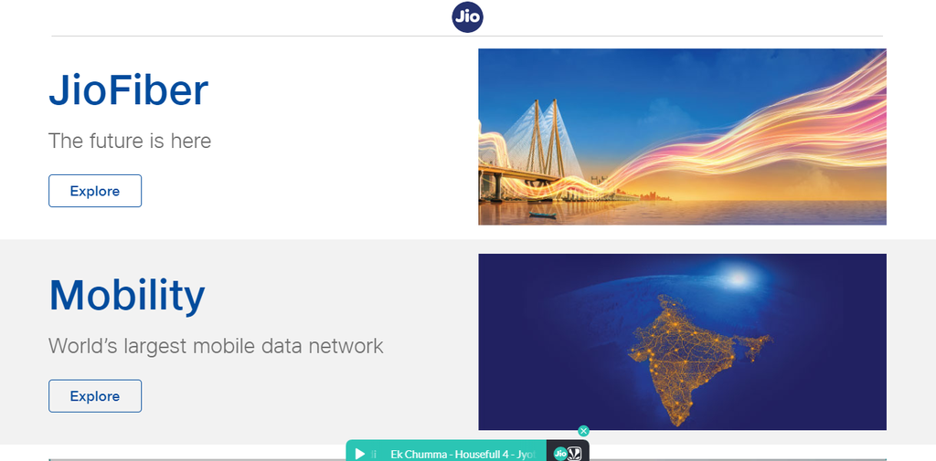 A indiana Jio tem alta penetração no mercado de ofertas e serviços de internet para a India (Captura de Imagem: Rafael Arbulu/Canaltech)