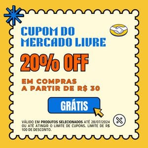 Cupom Mercado Livre: 20% OFF em compras a partir de R$ 30, limitado a R$ 100 de desconto - Válido em produtos selecionados de beleza