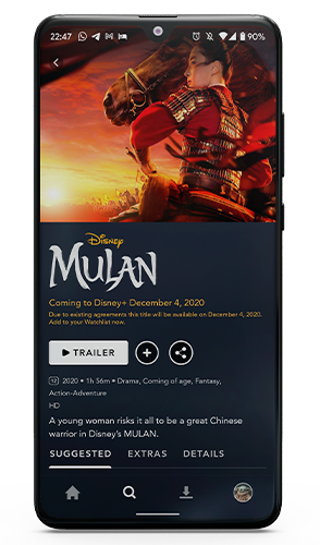 Mulan chega ao streaming só em dezembro.
