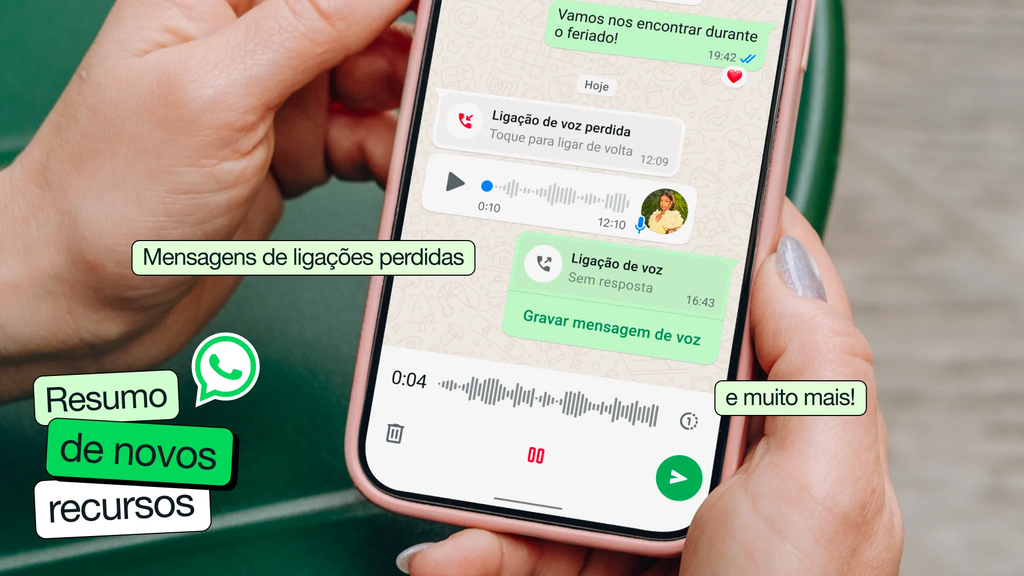 Mensagens em chamadas perdidas no WhatsApp