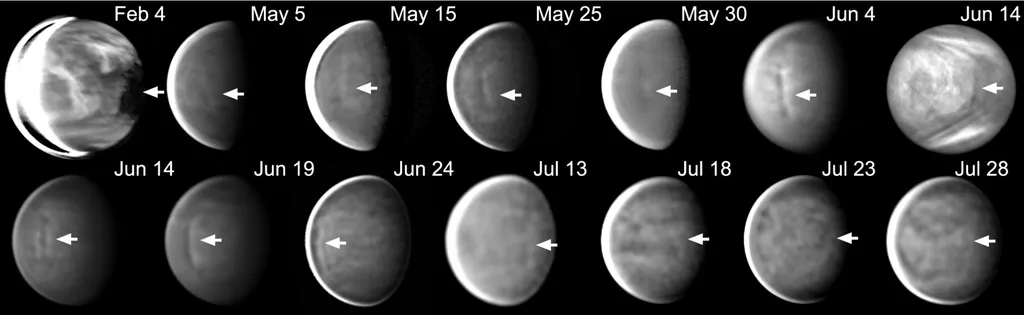 Eventos em Vênus observados em 2022 (Imagem: Reprodução/Astronomy & Astrophysics (2023)