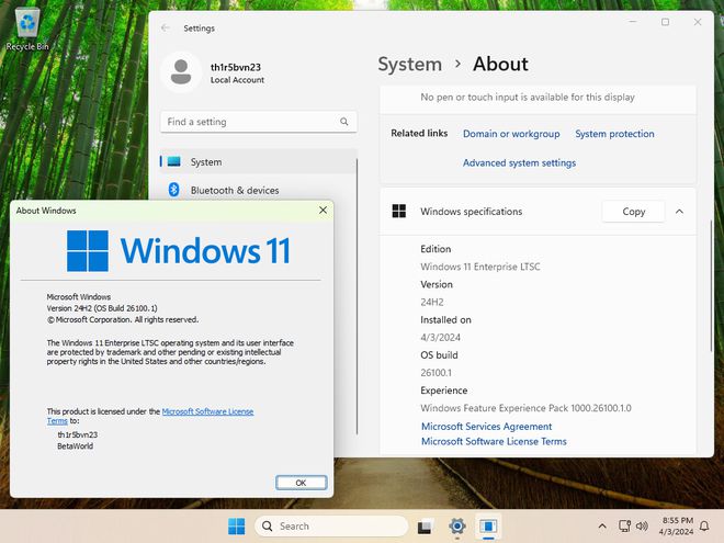 Suposta imagem do Windows 11 24H2 LTSC vaza na internet
