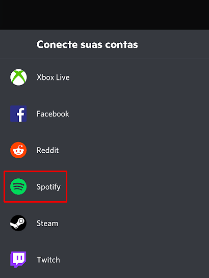 Spotify é um dos serviços que permitem conexão (Imagem: André Magalhães/Captura de tela)