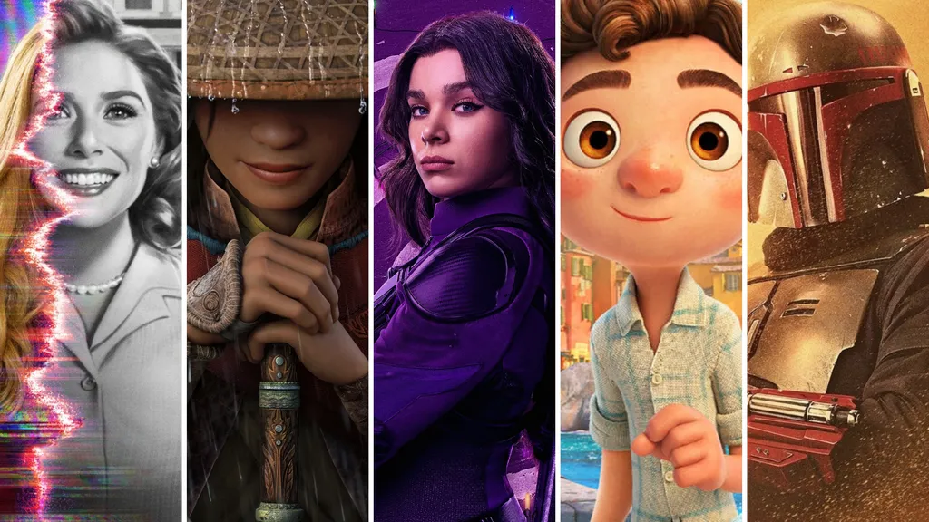 Catálogo diversificado do Disney+ foi um dos destaques da plataforma em 2021 (Imagem: Divulgação/Disney, Pixar, Marvel Studios)