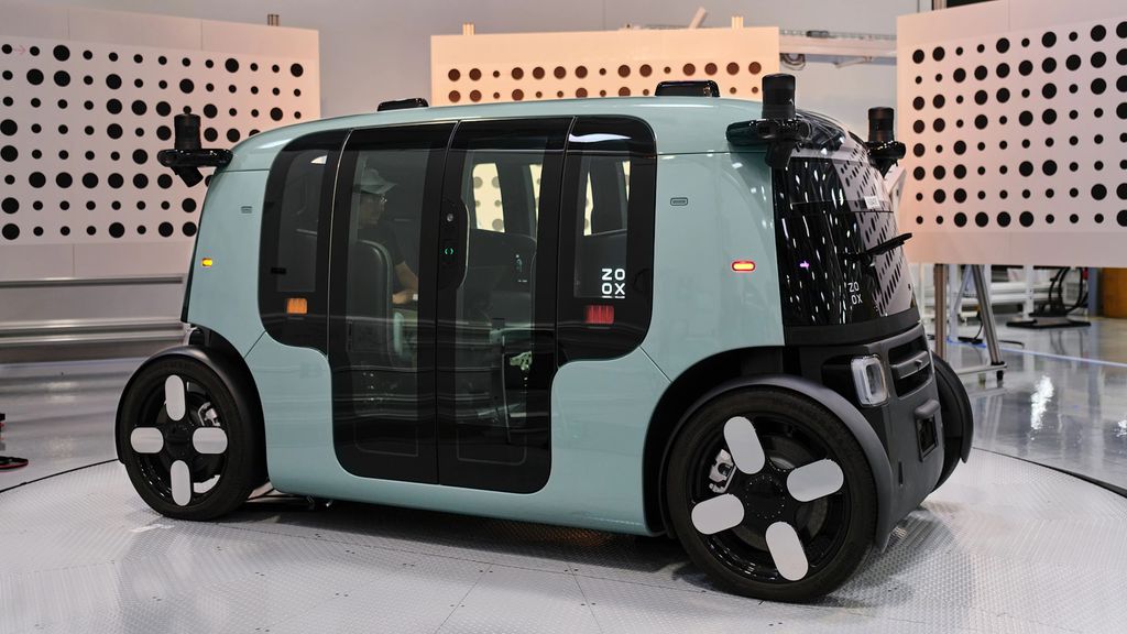 Zoox robotáxi visto de lado