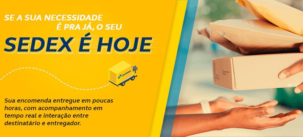 Nova modalidade agora faz entregas no mesmo dia, mas preço é o mais caro de todas as categorias do SEDEX (Imagem: Divulgação/Correios)