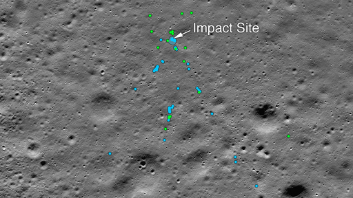 NASA encontra destroços de nave indiana que se chocou contra a Lua
