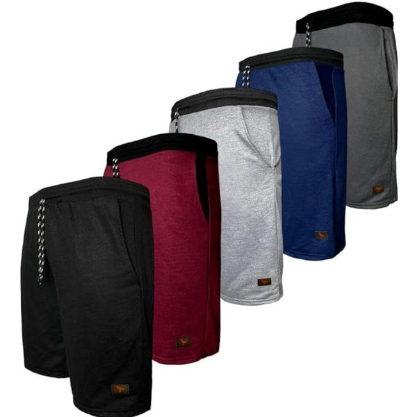 Kit 5 Bermuda Moletom Academia Treino Masculina Original Ducam