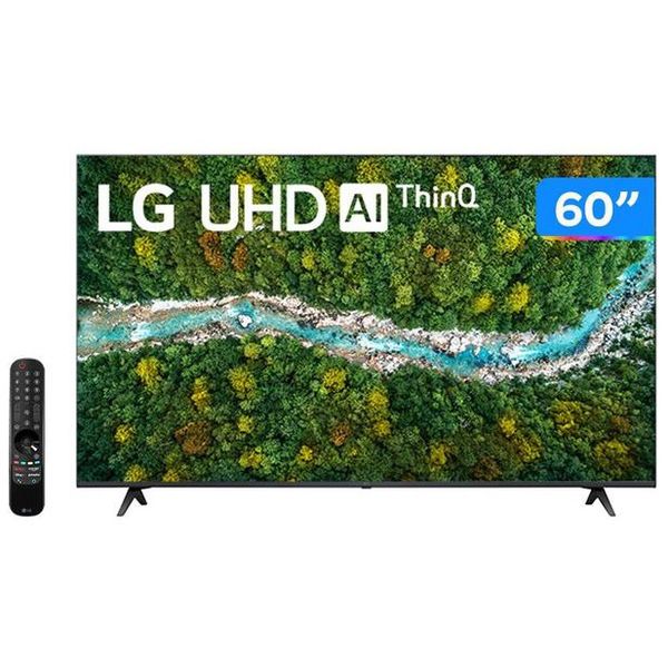 Smart TV 60” Ultra HD 4K LED LG 60UP7750 - 60Hz Wi-Fi e Bluetooth Alexa 3 HDMI 2 USB [CUPOM]