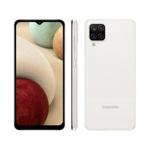 Smartphone Samsung Galaxy A12 64GB Branco 4G - Octa-Core 4GB RAM 6,5” Câm. Quádrupla + Selfie 8MP
