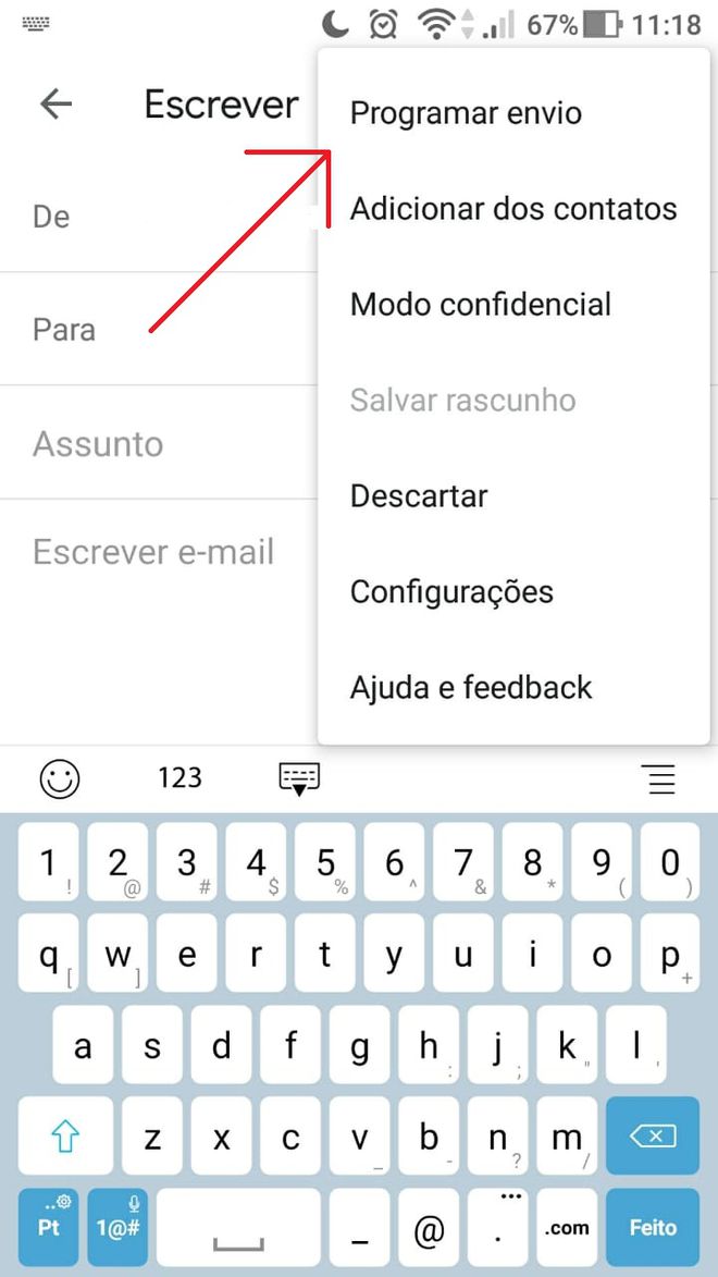 Gmail | Como programar antecipadamente o envio de mensagens