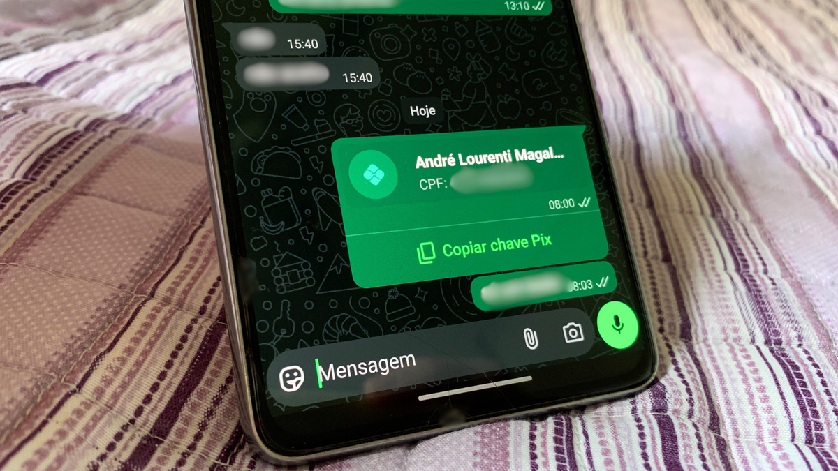 WhatsApp permite definir quem pode ver sua chave Pix no app; saiba como