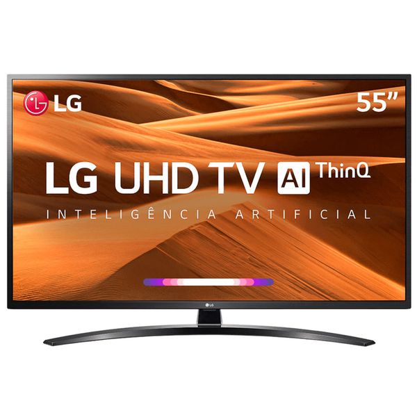 Smart TV LG UHD 55 Polegadas 55UM7470PSA Preta Bivolt