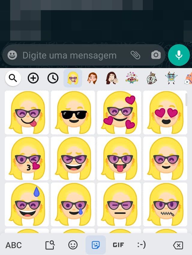 No WhatsApp, o emoji é enviado como foto (Captura de tela: Ariane Velasco)