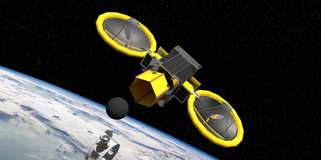Conceito da sonda Mini Bee para explorar asteroides (Imagem: TransAstra Corporation)