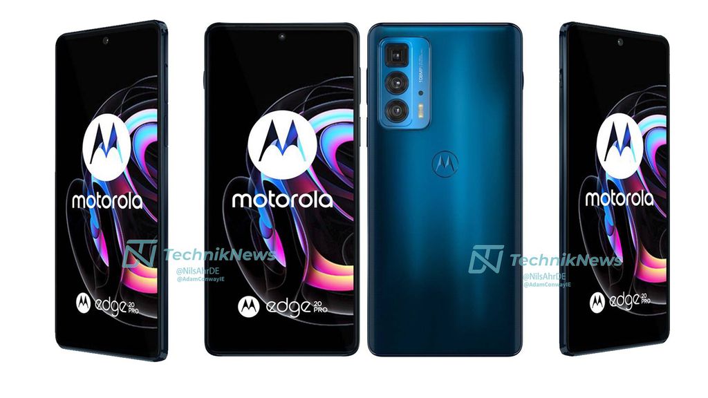 Motorola Edge 20 Pro com traseira em vidro (Imagem: Reprodução/TechnikNews)