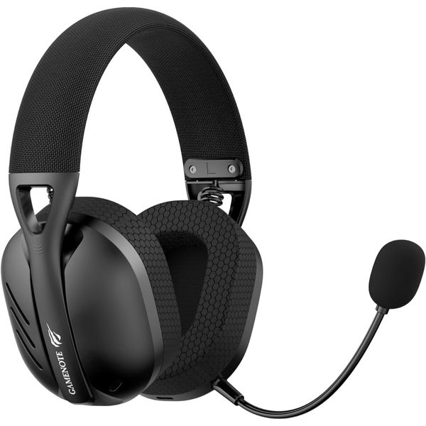 Fone de Ouvido Headset Gamer Havit Fuxi-H3 Black, Quad-Mode Com Fio e Sem Fio, Wireless 2,4GHz, Bluetooth, Cabo USB-C, Cabo 3,5mm. Surround, Baixa Latência
