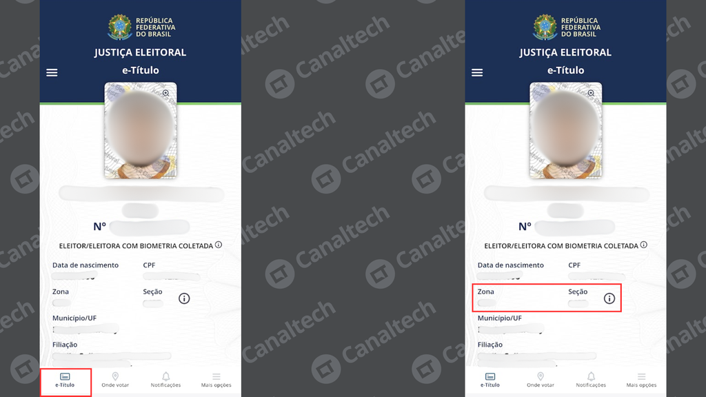 Como consultar a seção eleitoral pelo e-Título (Imagem: Captura de tela/Bruno De Blasi/Canaltech)