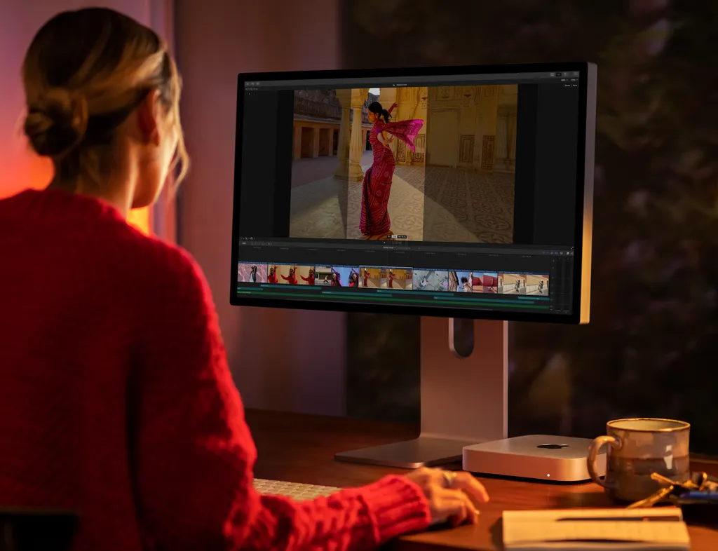 Apple mantém visual do Mac Mini, agora com 4 portas USB-C Thunderbolt 4 em versão com chip M2 Pro (Imagem: Reprodução/Apple)