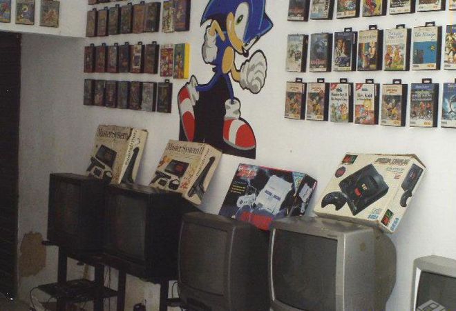 Imagem de uma locadora de games