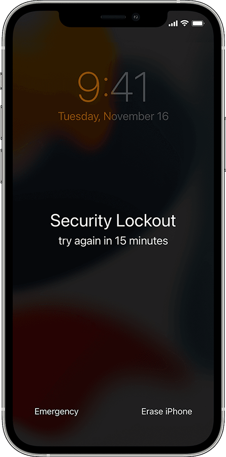 Uma opção de apagar dados do telefone surgirá na tela (Imagem: Reprodução/Apple)